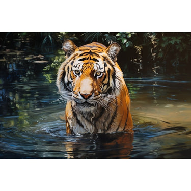 Tiger Water Canvas